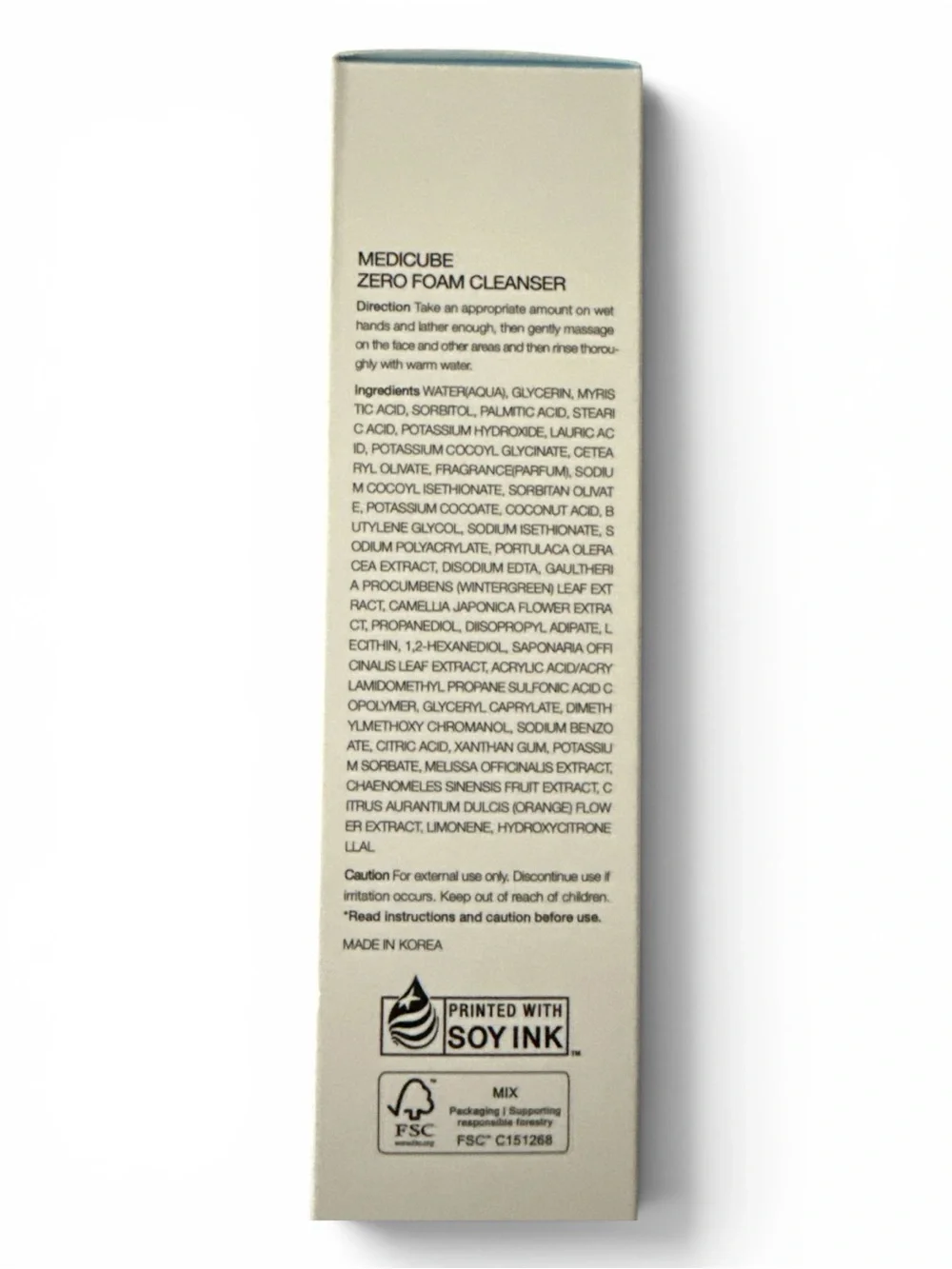 Medicube Zero Foam Cleanser 120g / 4.23 fl oz.  NEW